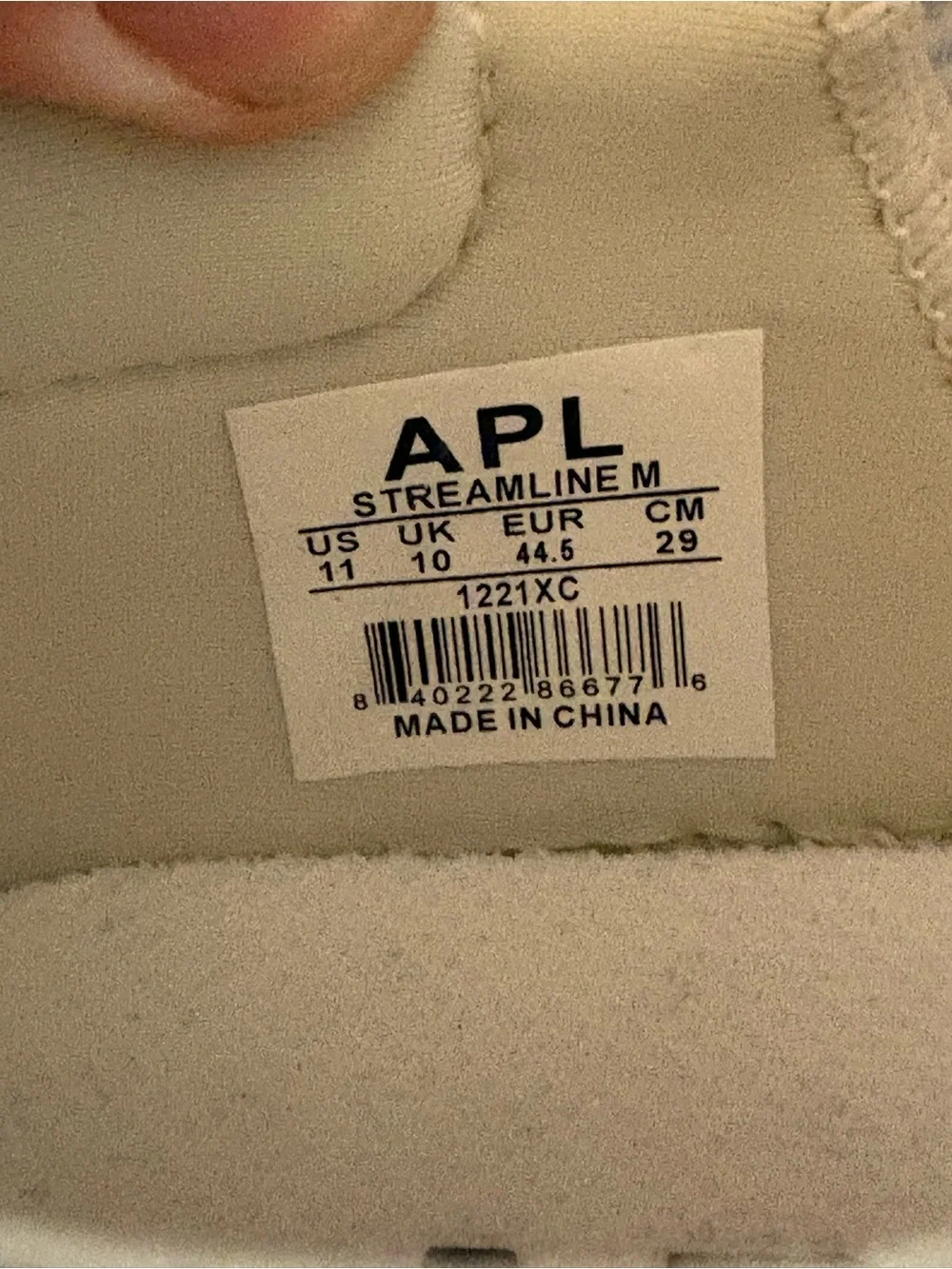 APL Streamline Running Shoes Mens 11 White Blue New Striped Athletic Sneakers